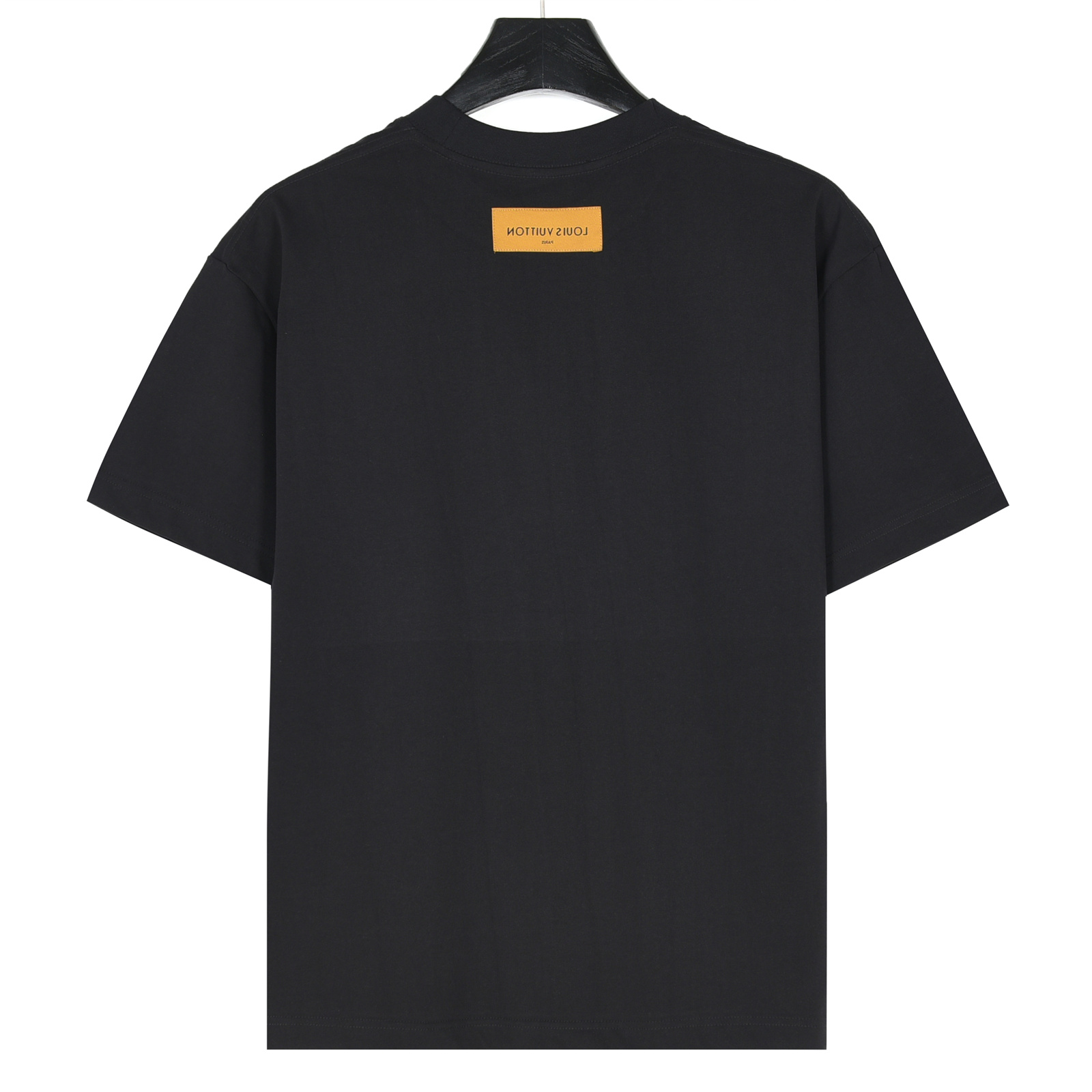 Louis Vuitton/路易威登 经典立体logo签名刺绣短袖T恤深蓝色 黑色