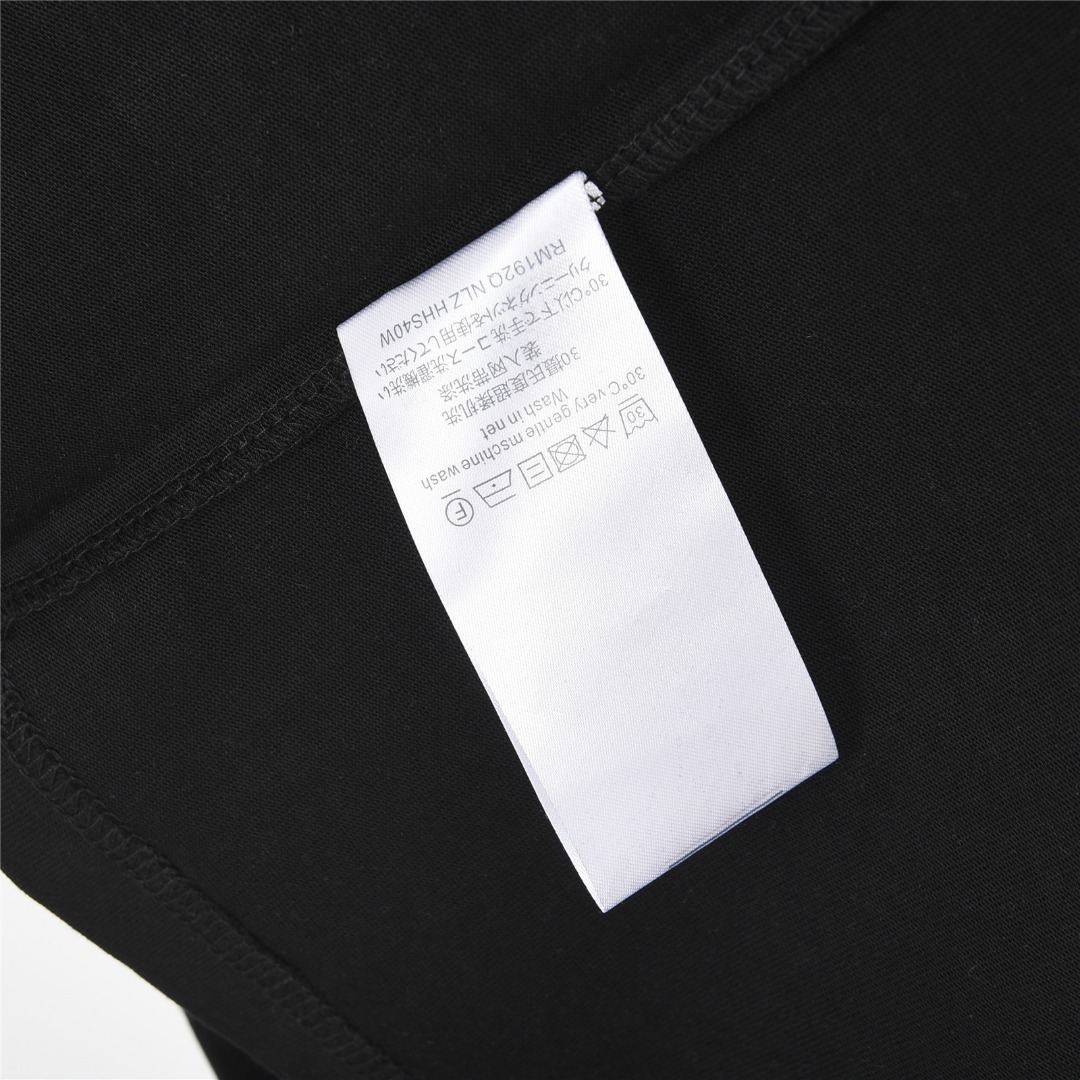 Louis Vuitton/路易威登 经典立体logo签名刺绣短袖T恤深蓝色 黑色