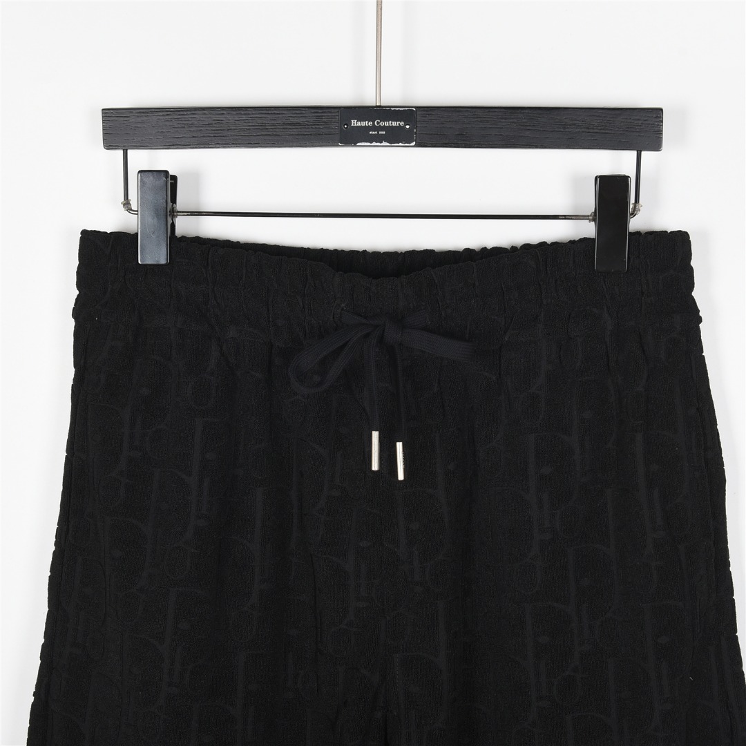 Dior/迪奥25ss 暗纹CD满印logo提花毛巾短裤 25新款针织短裤 老花满花白色 黑色-High Quatity Cheap Brand wholesale wholesaler seller Clothes Bags handbags Sneakers Top Fashion Clothing Shoes from China Factory Chinese suppliers best Quality Beautiful Price Dior/迪奥25ss 暗纹CD满印logo提花毛巾短裤 25新款针织短裤 老花满花白色 黑色