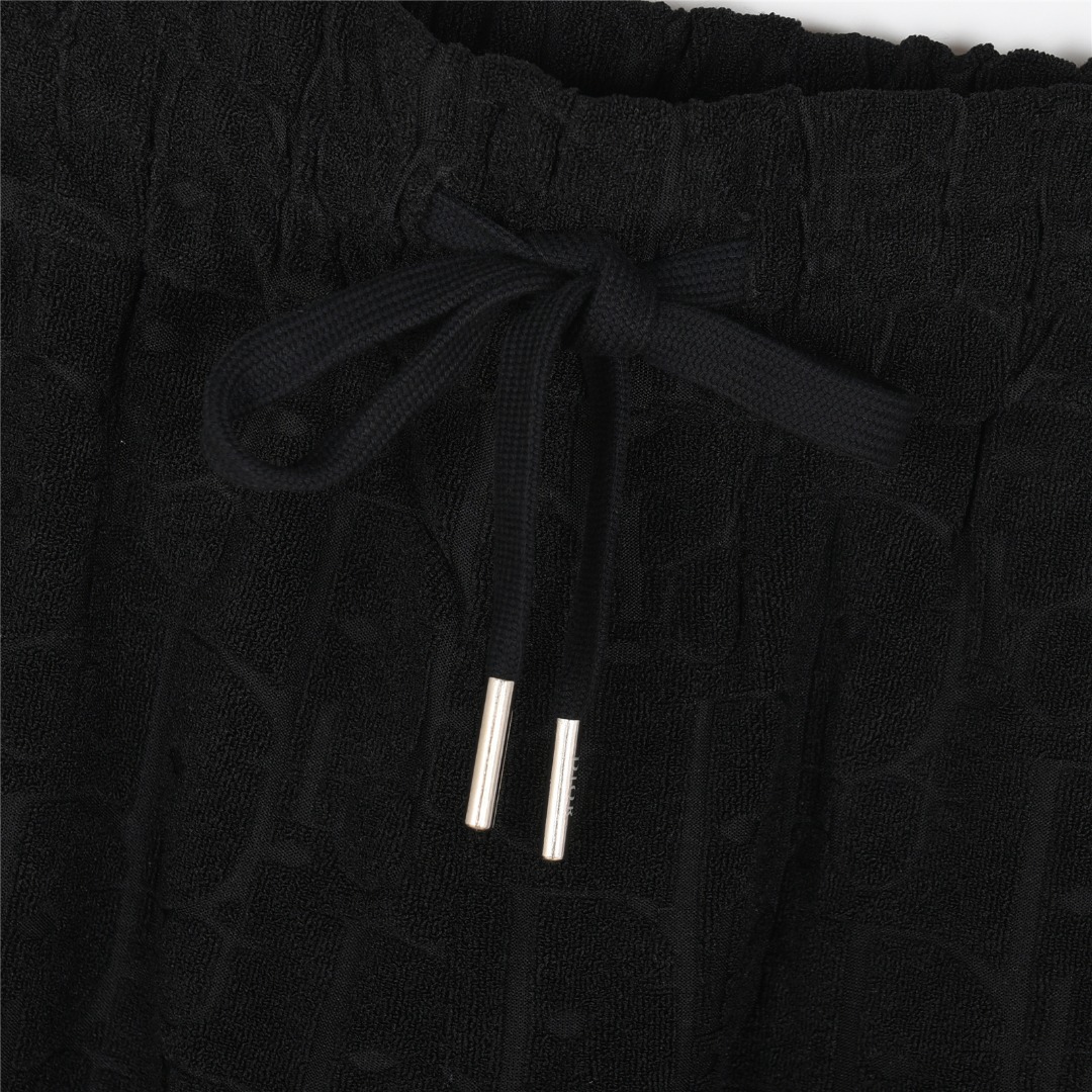 Dior/迪奥25ss 暗纹CD满印logo提花毛巾短裤 25新款针织短裤 老花满花白色 黑色-High Quatity Cheap Brand wholesale wholesaler seller Clothes Bags handbags Sneakers Top Fashion Clothing Shoes from China Factory Chinese suppliers best Quality Beautiful Price Dior/迪奥25ss 暗纹CD满印logo提花毛巾短裤 25新款针织短裤 老花满花白色 黑色