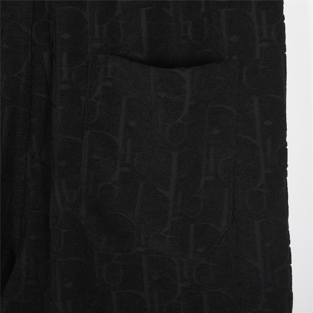 Dior/迪奥25ss 暗纹CD满印logo提花毛巾短裤 25新款针织短裤 老花满花白色 黑色-High Quatity Cheap Brand wholesale wholesaler seller Clothes Bags handbags Sneakers Top Fashion Clothing Shoes from China Factory Chinese suppliers best Quality Beautiful Price Dior/迪奥25ss 暗纹CD满印logo提花毛巾短裤 25新款针织短裤 老花满花白色 黑色
