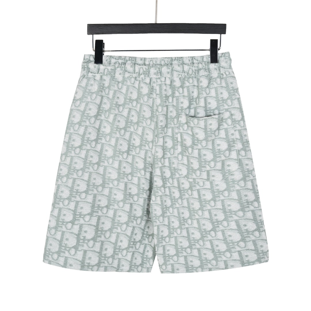 Dior/迪奥 25ss 满印CD老花提花毛巾短裤黑色 蓝色 浅绿-High Quatity Cheap Brand wholesale wholesaler seller Clothes Bags handbags Sneakers Top Fashion Clothing Shoes from China Factory Chinese suppliers best Quality Beautiful Price Dior/迪奥 25ss 满印CD老花提花毛巾短裤黑色 蓝色 浅绿