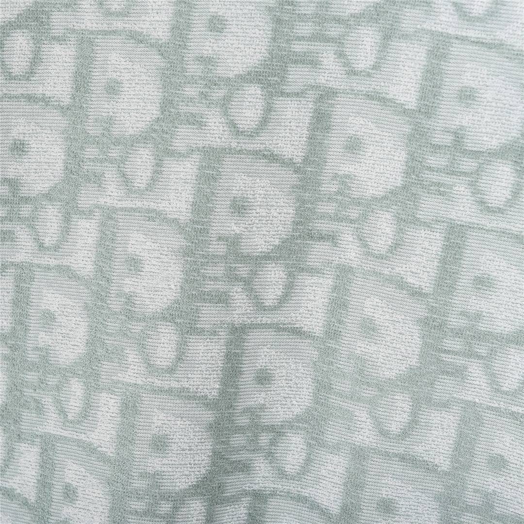 Dior/迪奥 25ss 满印CD老花提花毛巾短袖T恤黑色 蓝色 浅绿-High Quatity Cheap Brand wholesale wholesaler seller Clothes Bags handbags Sneakers Top Fashion Clothing Shoes from China Factory Chinese suppliers best Quality Beautiful Price Dior/迪奥 25ss 满印CD老花提花毛巾短袖T恤黑色 蓝色 浅绿