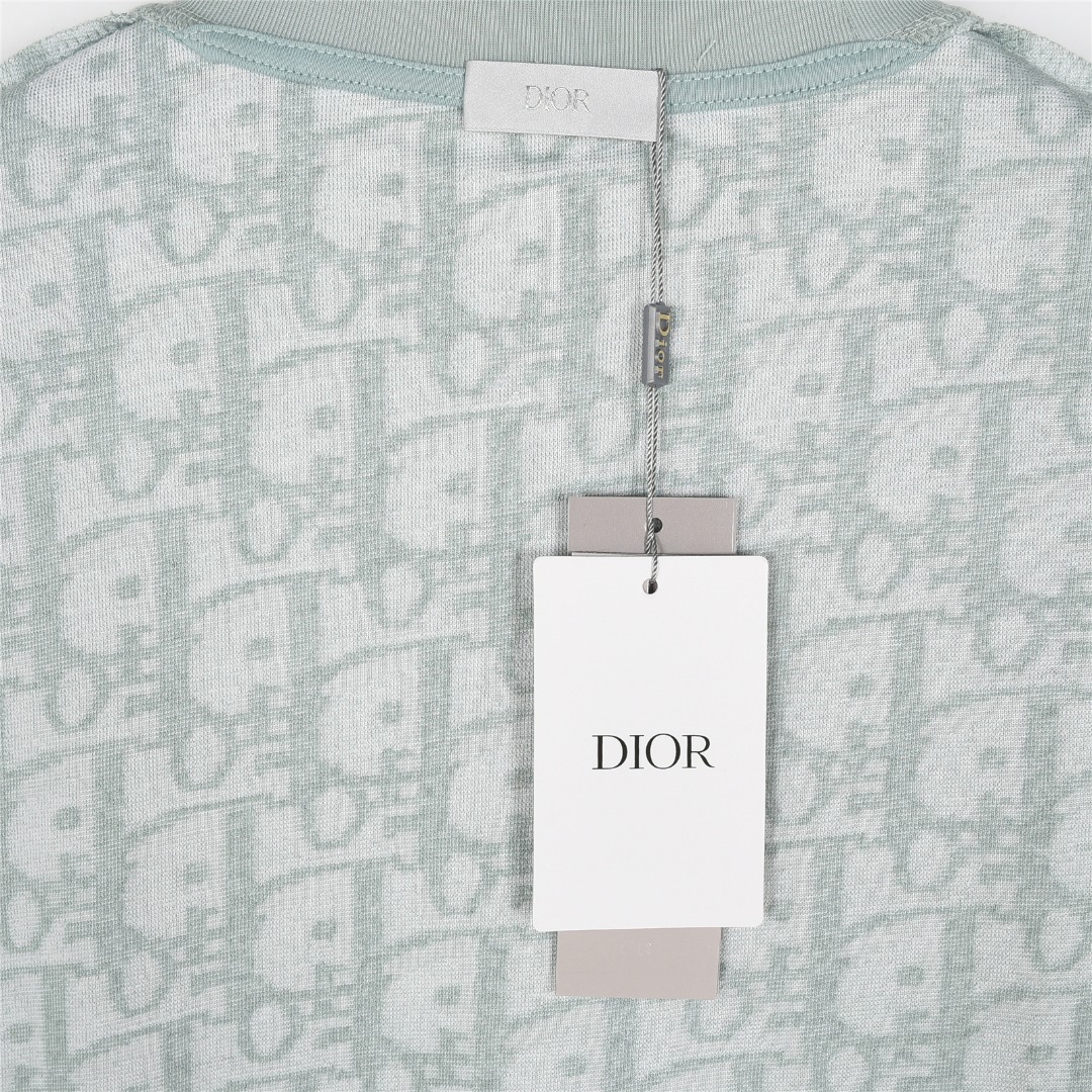 Dior/迪奥 25ss 满印CD老花提花毛巾短袖T恤黑色 蓝色 浅绿-High Quatity Cheap Brand wholesale wholesaler seller Clothes Bags handbags Sneakers Top Fashion Clothing Shoes from China Factory Chinese suppliers best Quality Beautiful Price Dior/迪奥 25ss 满印CD老花提花毛巾短袖T恤黑色 蓝色 浅绿