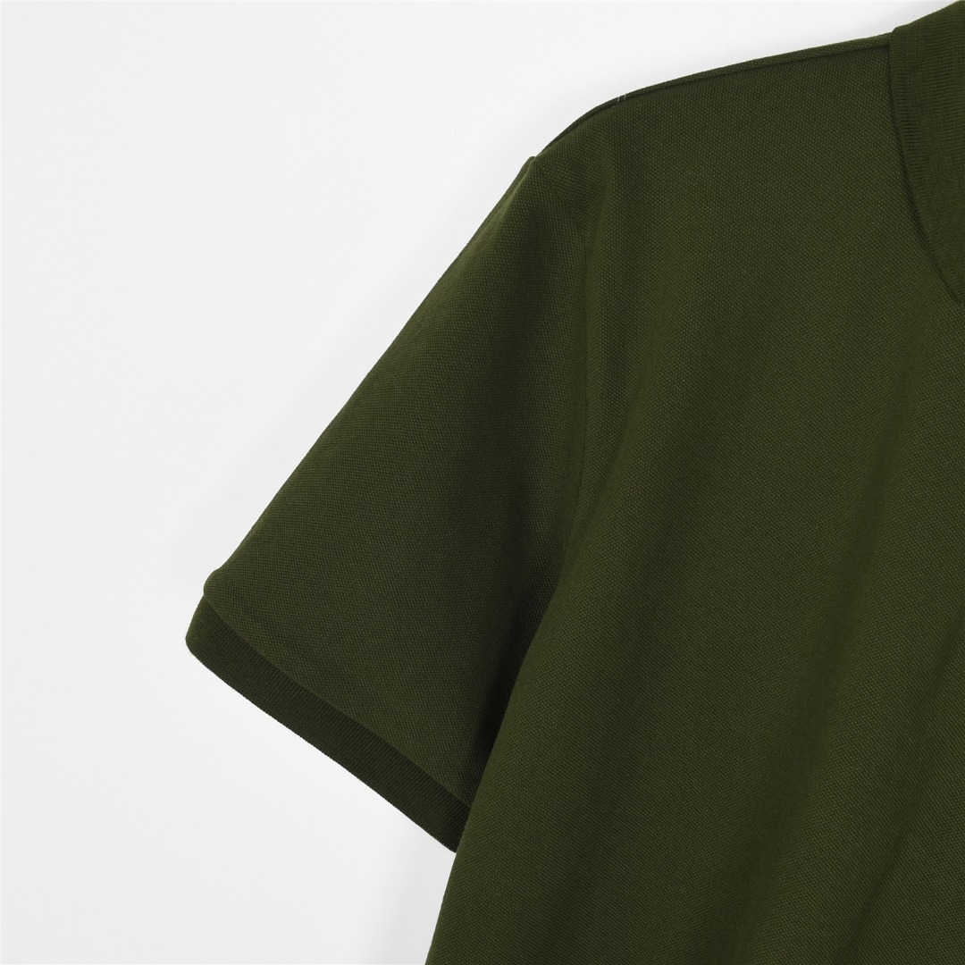 Burberry/巴宝莉 25ss 战马小标刺绣短袖polo衫 黑色 白色 军绿