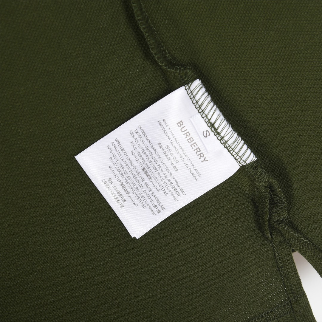 Burberry/巴宝莉 25ss 战马小标刺绣短袖polo衫 黑色 白色 军绿