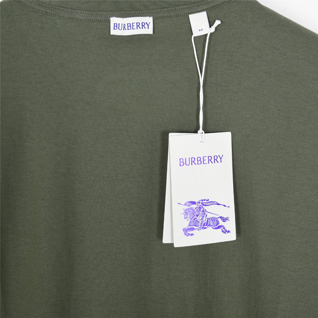 Burberry/ 巴宝莉 25ss 老爷车战马印花短袖T恤绿色 白色