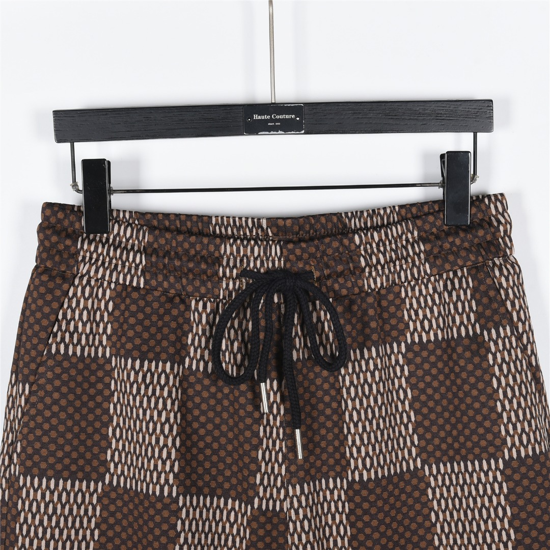Louis Vuitton/路易威登 25ss 菲董联名棋盘格水钻毛织短裤 黑色 棕色-Chinese UA Cheap High Quatity Brand Clothes Bags handbags Sneakers wholesale wholesaler seller from China Factory suppliers Fashion Clothing Shoes best Quality Beautiful Price Louis Vuitton/路易威登 25ss 菲董联名棋盘格水钻毛织短裤 黑色 棕色