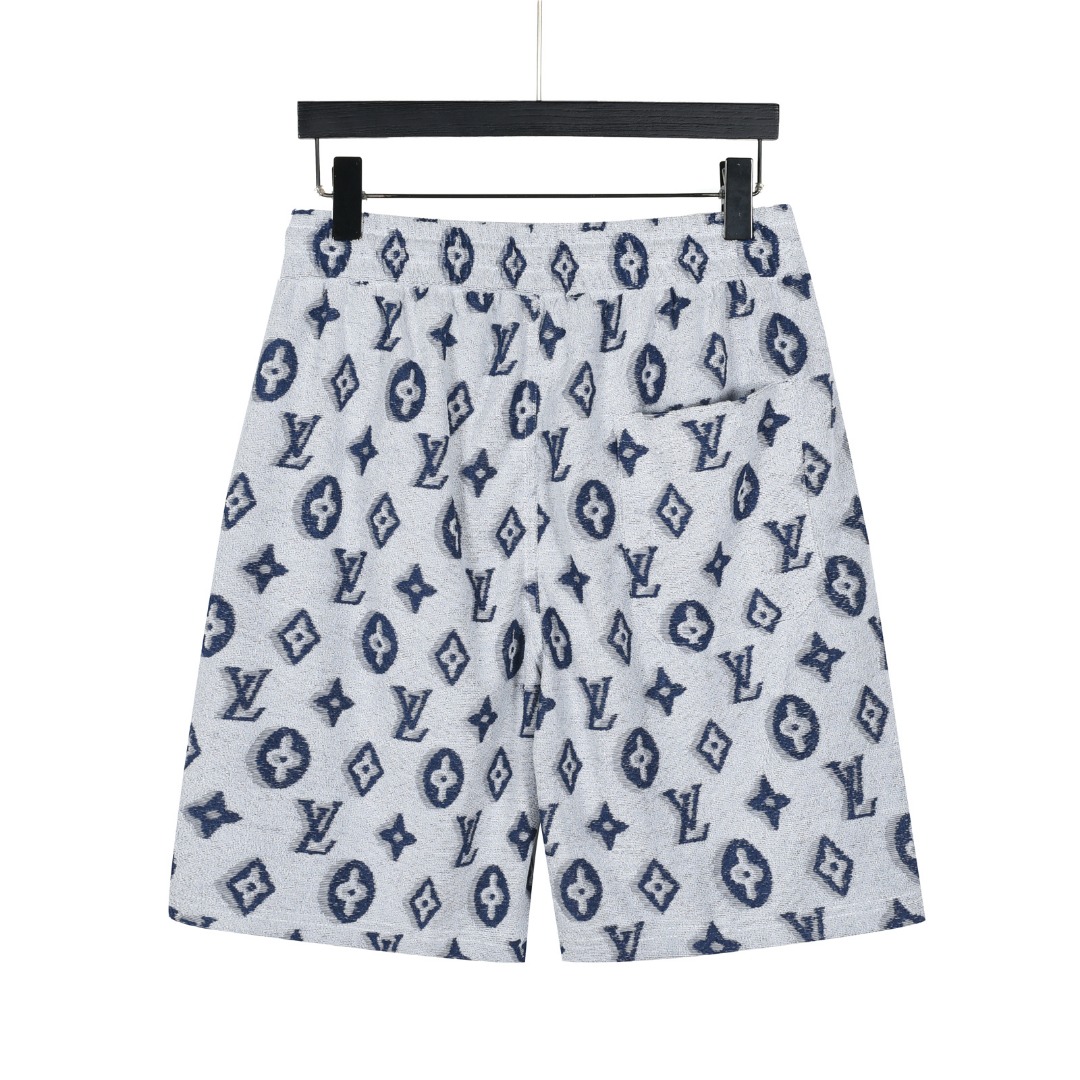 Louis Vuitton/路易威登 25ss 满印老花logo提花短裤 白色 蓝色-Chinese UA Cheap High Quatity Brand Clothes Bags handbags Sneakers wholesale wholesaler seller from China Factory suppliers Fashion Clothing Shoes best Quality Beautiful Price Louis Vuitton/路易威登 25ss 满印老花logo提花短裤 白色 蓝色