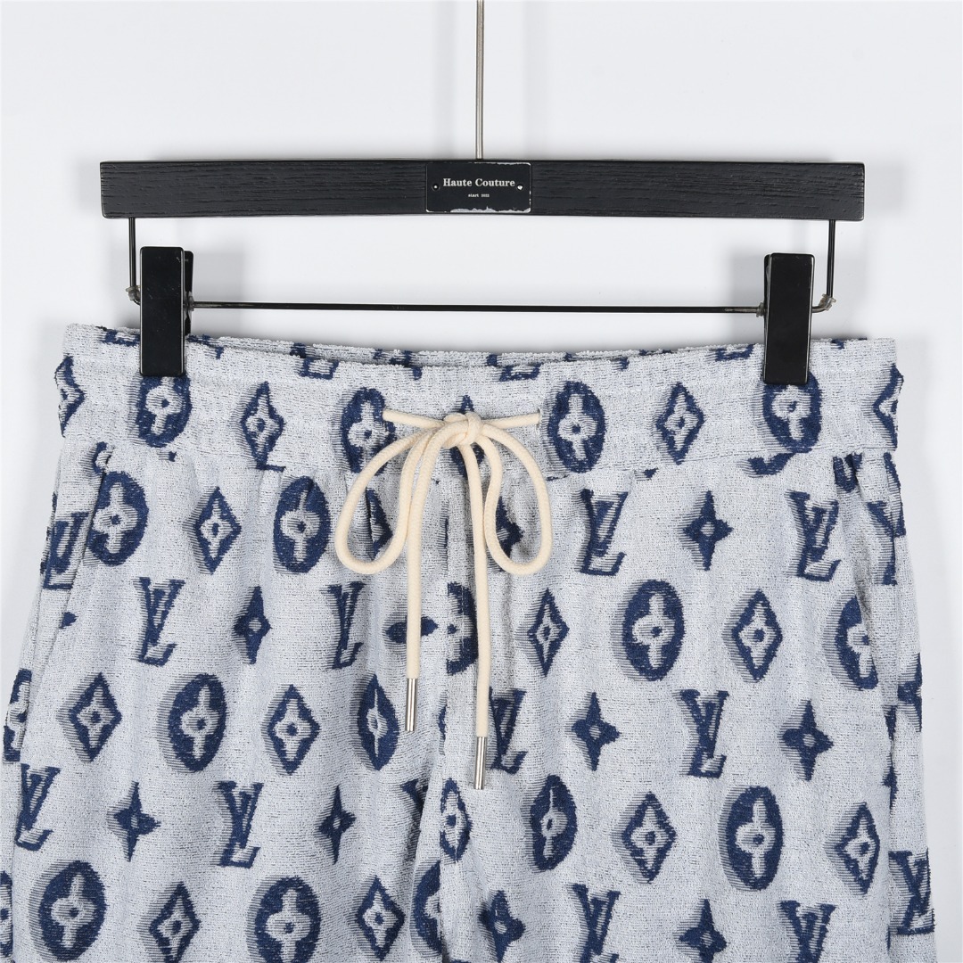 Louis Vuitton/路易威登 25ss 满印老花logo提花短裤 白色 蓝色-Chinese UA Cheap High Quatity Brand Clothes Bags handbags Sneakers wholesale wholesaler seller from China Factory suppliers Fashion Clothing Shoes best Quality Beautiful Price Louis Vuitton/路易威登 25ss 满印老花logo提花短裤 白色 蓝色