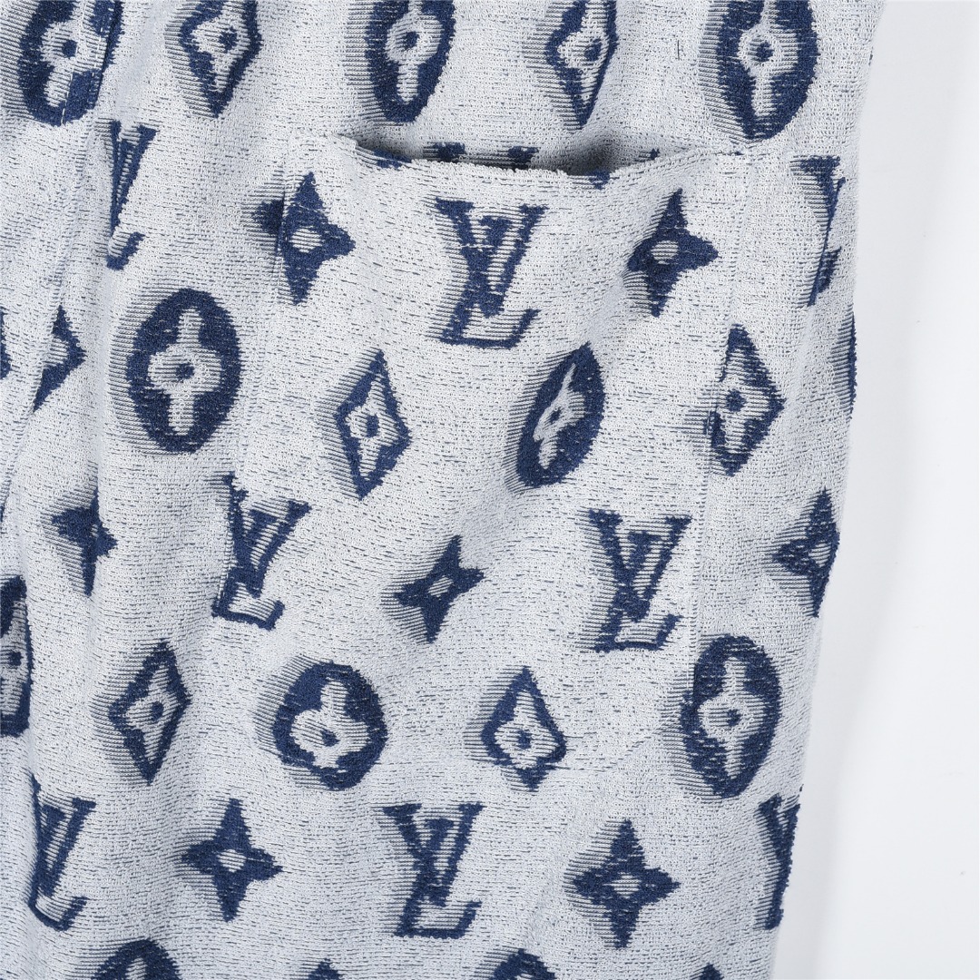 Louis Vuitton/路易威登 25ss 满印老花logo提花短裤 白色 蓝色-Chinese UA Cheap High Quatity Brand Clothes Bags handbags Sneakers wholesale wholesaler seller from China Factory suppliers Fashion Clothing Shoes best Quality Beautiful Price Louis Vuitton/路易威登 25ss 满印老花logo提花短裤 白色 蓝色