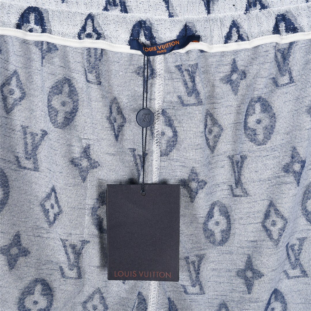 Louis Vuitton/路易威登 25ss 满印老花logo提花短裤 白色 蓝色-Chinese UA Cheap High Quatity Brand Clothes Bags handbags Sneakers wholesale wholesaler seller from China Factory suppliers Fashion Clothing Shoes best Quality Beautiful Price Louis Vuitton/路易威登 25ss 满印老花logo提花短裤 白色 蓝色