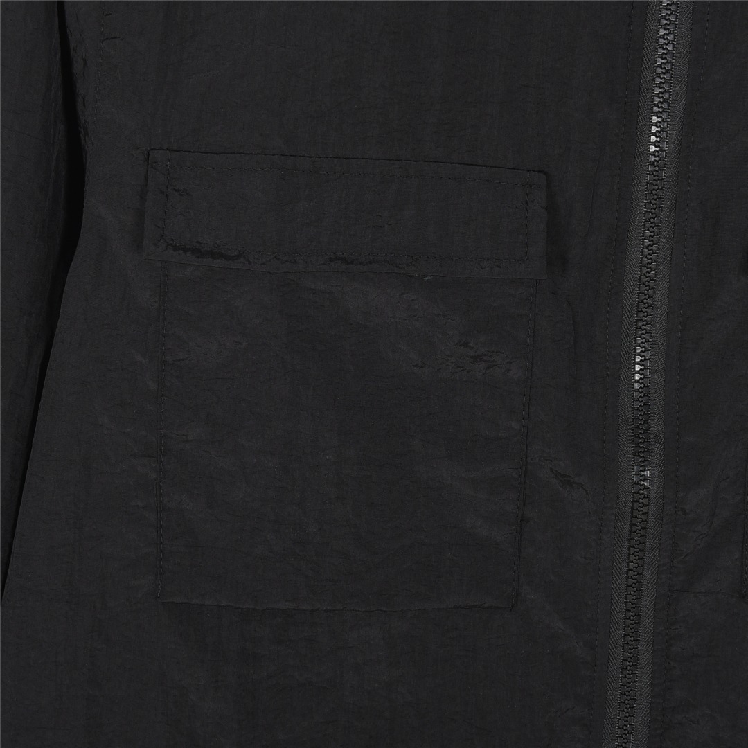 Stone Island/石头岛 经典纯色logo贴片翻领拉链防晒服外套 黑色-Chinese UA Cheap High Quatity Brand Clothes Bags handbags Sneakers wholesale wholesaler seller from China Factory suppliers Fashion Clothing Shoes best Quality Beautiful Price Stone Island/石头岛 经典纯色logo贴片翻领拉链防晒服外套 黑色