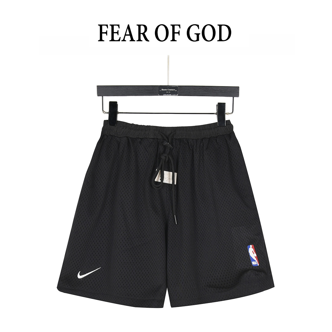 Fear of God & NIKE & NBA 三方联名网眼美式短裤 黑色 杏色