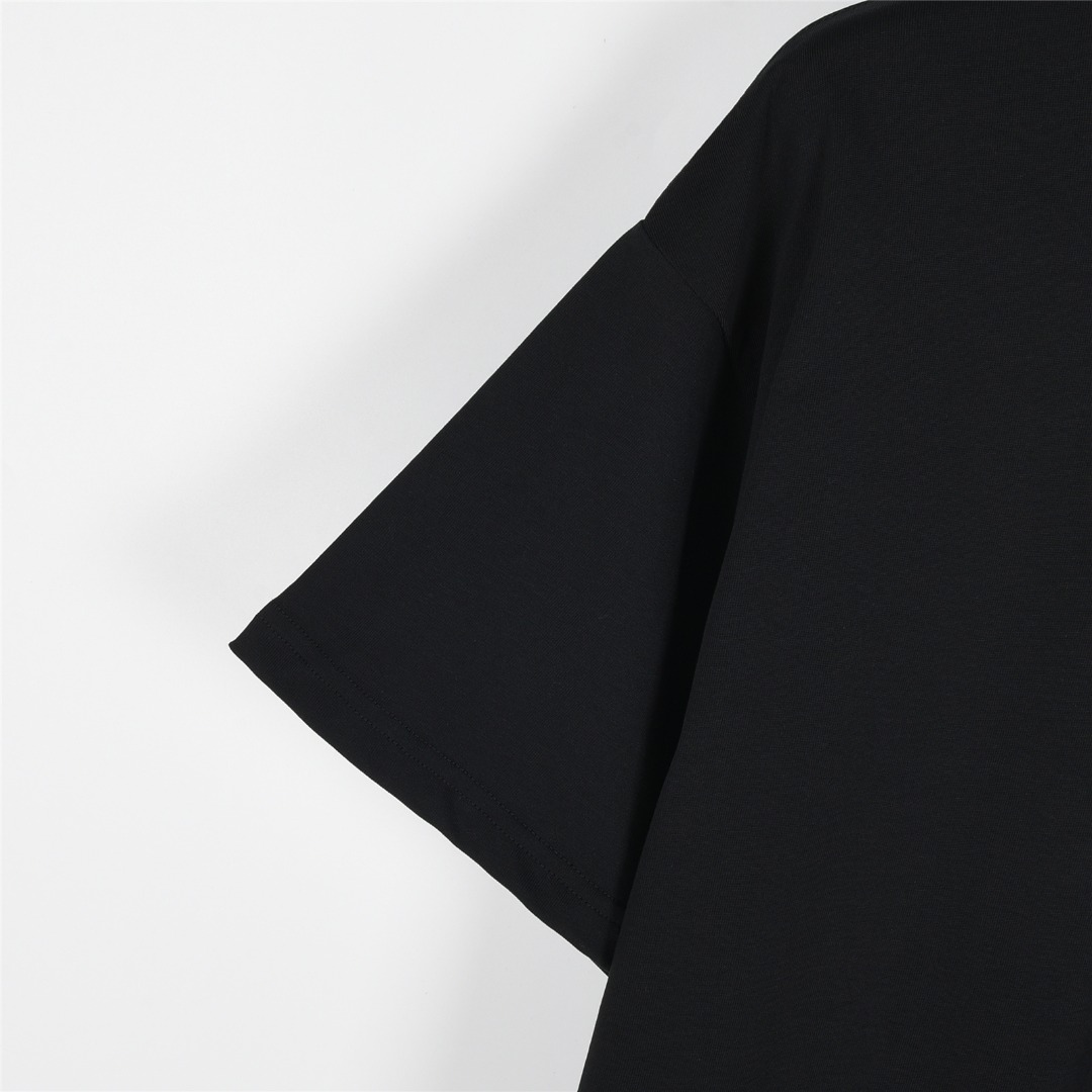 Loewe/罗意威 25ss 拼色毛巾绣logo短袖T恤黑色 白色-Chinese UA Cheap High Quatity Brand Clothes Bags handbags Sneakers wholesale wholesaler seller from China Factory suppliers Fashion Clothing Shoes best Quality Beautiful Price Loewe/罗意威 25ss 拼色毛巾绣logo短袖T恤黑色 白色