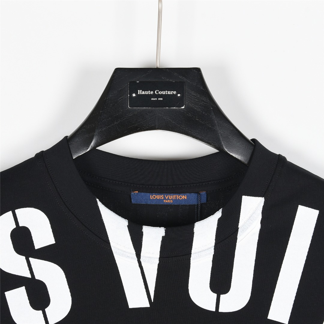 Louis Vuitton/路易威登 25ss 字母logo印花短袖T恤黑色 白色-Chinese UA Cheap High Quatity Brand Clothes Bags handbags Sneakers wholesale wholesaler seller from China Factory suppliers Fashion Clothing Shoes best Quality Beautiful Price Louis Vuitton/路易威登 25ss 字母logo印花短袖T恤黑色 白色