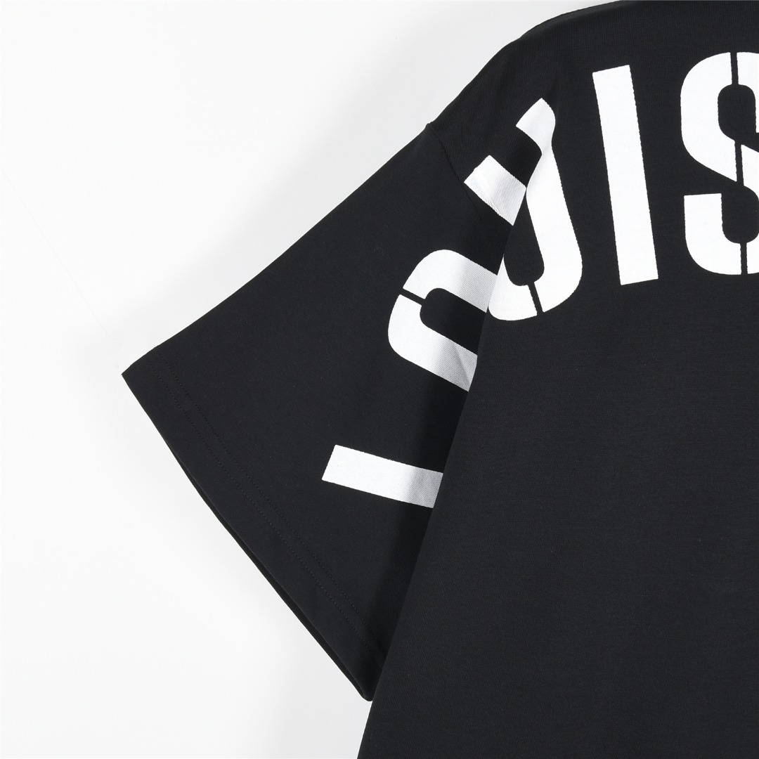 Louis Vuitton/路易威登 25ss 字母logo印花短袖T恤黑色 白色-Chinese UA Cheap High Quatity Brand Clothes Bags handbags Sneakers wholesale wholesaler seller from China Factory suppliers Fashion Clothing Shoes best Quality Beautiful Price Louis Vuitton/路易威登 25ss 字母logo印花短袖T恤黑色 白色