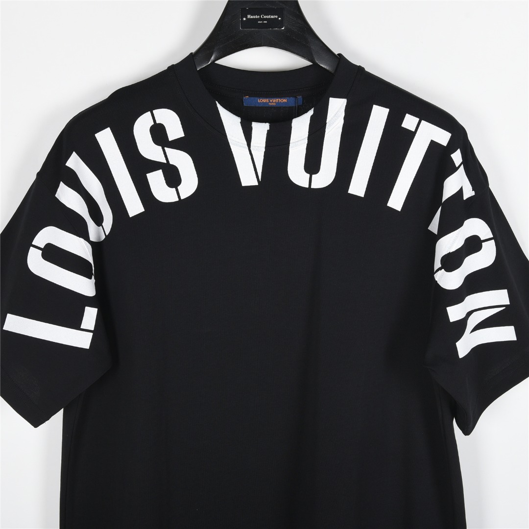 Louis Vuitton/路易威登 25ss 字母logo印花短袖T恤黑色 白色-Chinese UA Cheap High Quatity Brand Clothes Bags handbags Sneakers wholesale wholesaler seller from China Factory suppliers Fashion Clothing Shoes best Quality Beautiful Price Louis Vuitton/路易威登 25ss 字母logo印花短袖T恤黑色 白色