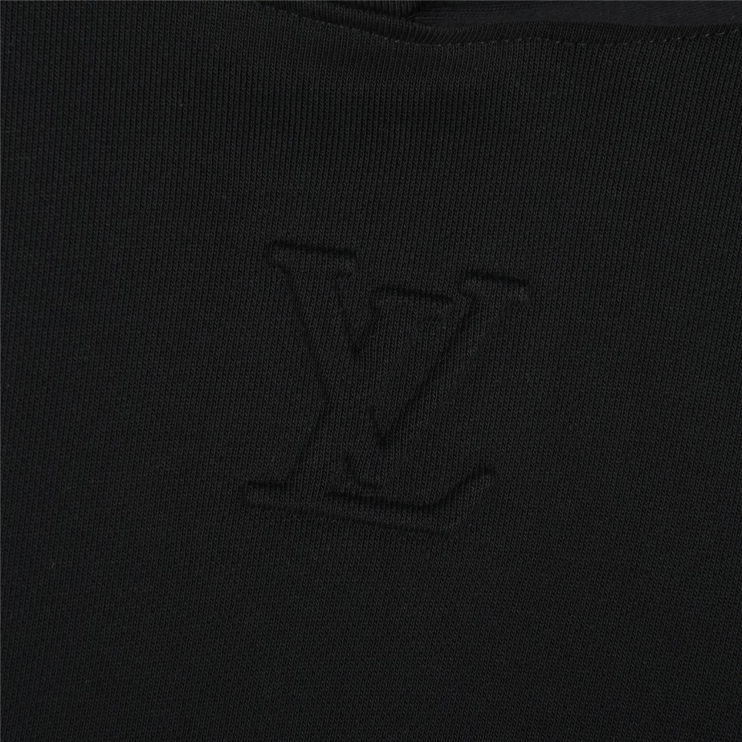 Louis Vuitton/路易威登 25Fw 浮雕字母连帽卫衣白色 黑色