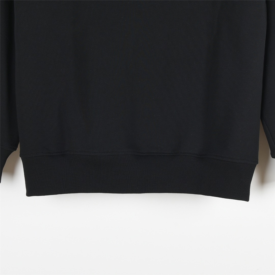 Louis Vuitton/路易威登 25Fw 浮雕字母连帽卫衣白色 黑色