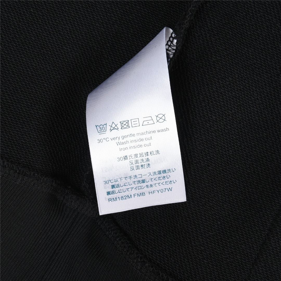 Louis Vuitton/路易威登 25Fw 浮雕字母连帽卫衣白色 黑色