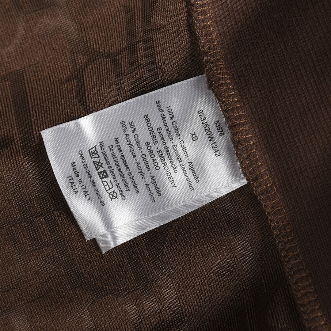 Dior/迪奥 经典满印暗纹毛巾绣连帽卫衣 连帽长袖帽衫白色 黑色 棕色