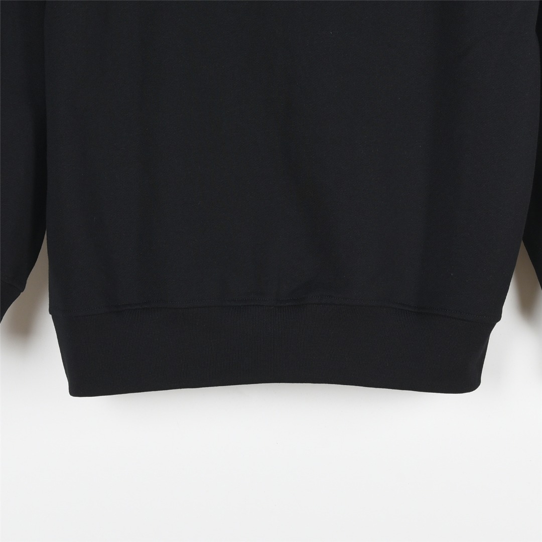 Gucci/古驰 25Fw 音符签名logo字母刺绣连帽卫衣 杏色 黑色-莆田鞋,莆田鞋货源,高仿鞋,高仿鞋货源,安福档口,莆田高仿鞋,莆田鞋批发,高仿鞋批发,莆田高仿运动鞋,高仿运动鞋,莆田运动鞋 Gucci/古驰 25Fw 音符签名logo字母刺绣连帽卫衣 杏色 黑色