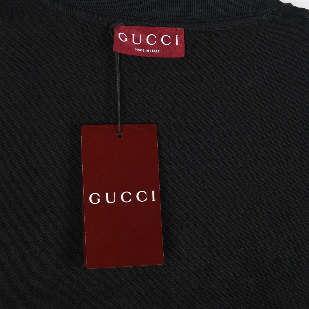 Gucci/古驰 25Fw 红绿腰带logo刺绣圆领卫衣 杏色 黑色-Chinese UA Cheap High Quatity Brand Clothes Bags handbags Sneakers wholesale wholesaler seller from China Factory suppliers Fashion Clothing Shoes best Quality Beautiful Price Gucci/古驰 25Fw 红绿腰带logo刺绣圆领卫衣 杏色 黑色