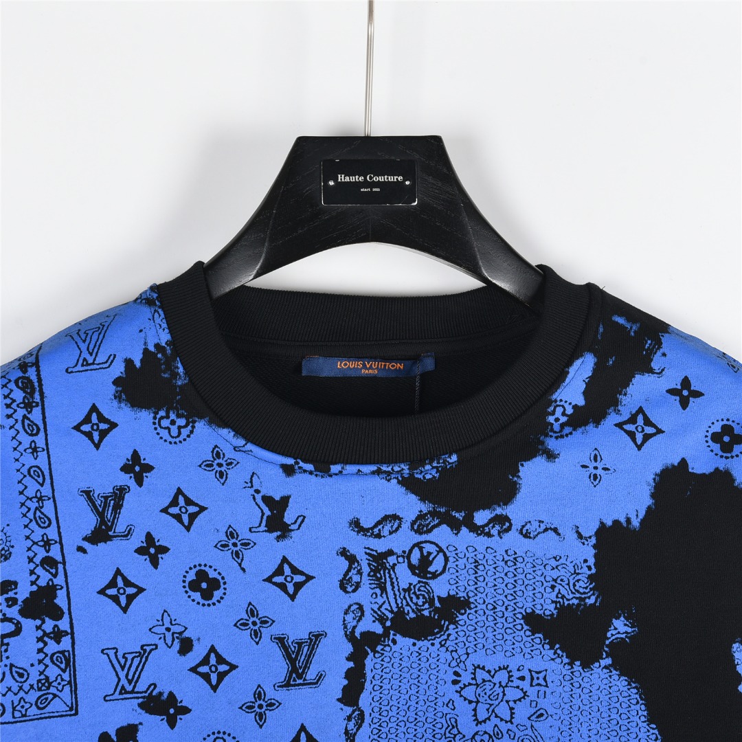 Louis Vuitton/路易威登 25Fw 腰果花系列圆领卫衣黑色 白色