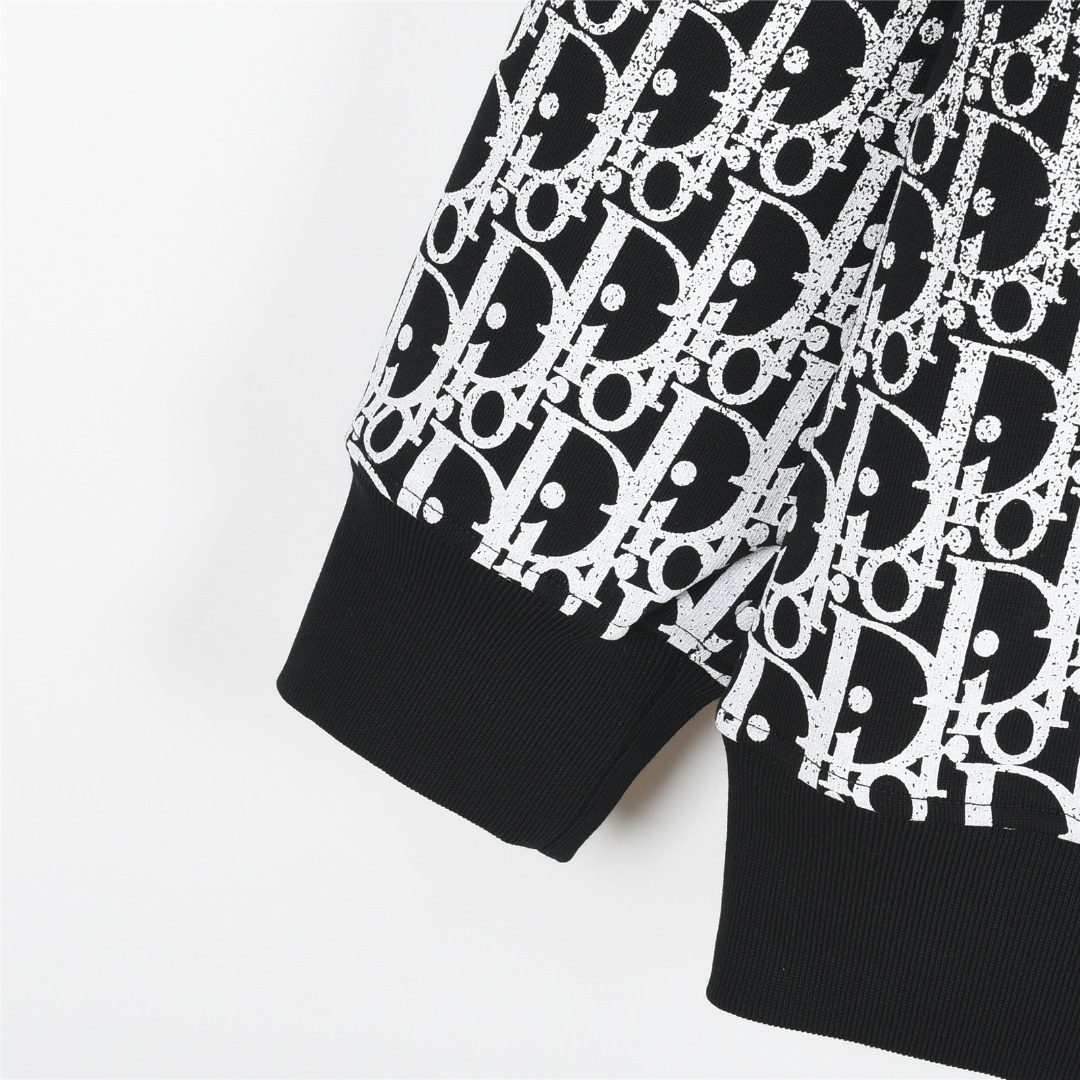 Dior /迪奥 25Fw 老花渐变字母半身印花logo圆领卫衣