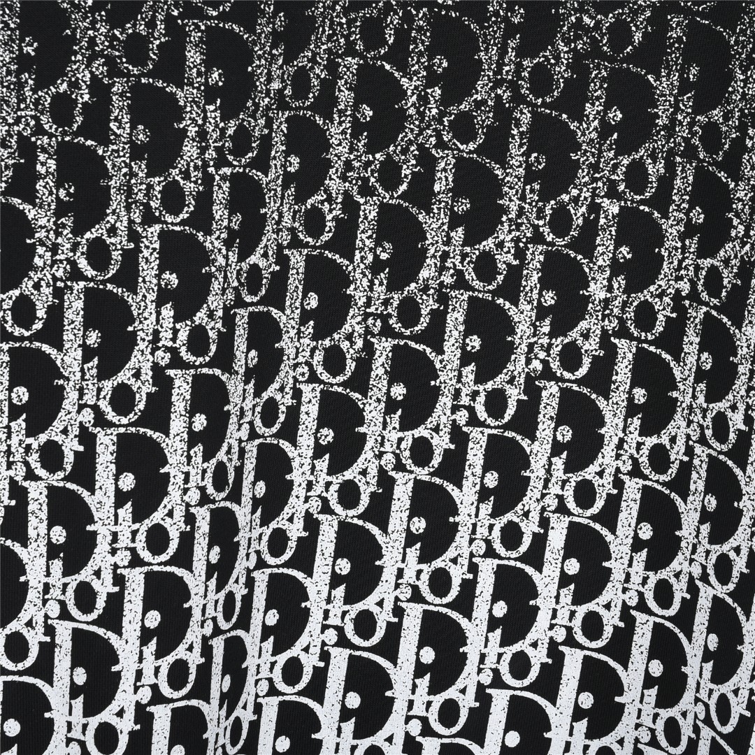 Dior /迪奥 25Fw 老花渐变字母半身印花logo圆领卫衣