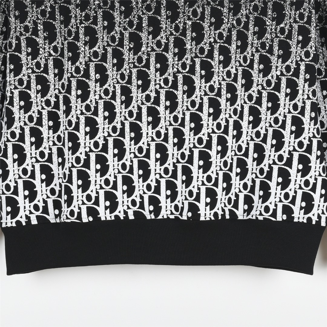 Dior /迪奥 25Fw 老花渐变字母半身印花logo圆领卫衣