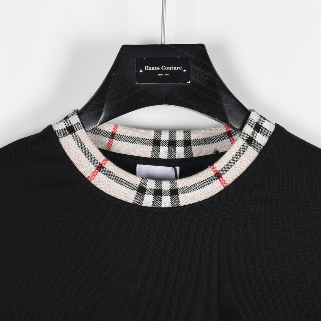 Burberry/巴宝莉 25Fw 格纹领口拼接刺绣字母小标logo卫衣-Chinese UA Cheap High Quatity Brand Clothes Bags handbags Sneakers wholesale wholesaler seller from China Factory suppliers Fashion Clothing Shoes best Quality Beautiful Price Burberry/巴宝莉 25Fw 格纹领口拼接刺绣字母小标logo卫衣