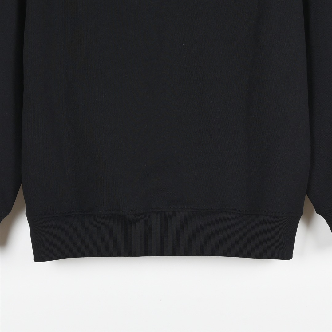 Gucci/古驰 25Fw 双G字母logo印花连帽卫衣 杏色 黑色