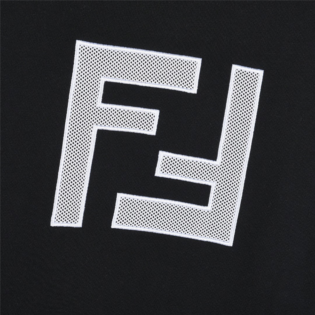 Fendi/芬迪 25Fw 立体网眼双F刺绣logo连帽卫衣白色 黑色-Chinese UA Cheap High Quatity Brand Clothes Bags handbags Sneakers wholesale wholesaler seller from China Factory suppliers Fashion Clothing Shoes best Quality Beautiful Price Fendi/芬迪 25Fw 立体网眼双F刺绣logo连帽卫衣白色 黑色