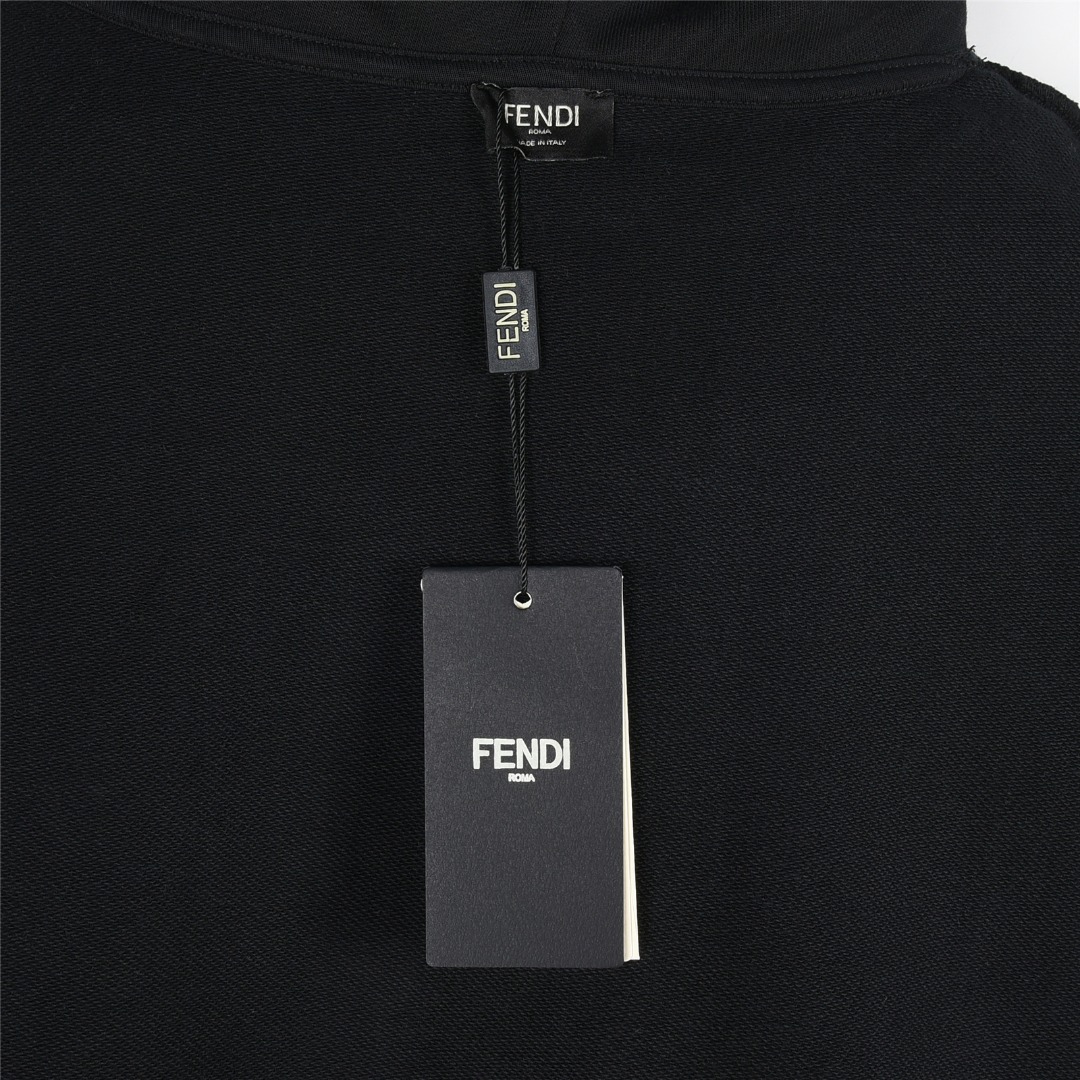 Fendi/芬迪 25Fw 立体网眼双F刺绣logo连帽卫衣白色 黑色-Chinese UA Cheap High Quatity Brand Clothes Bags handbags Sneakers wholesale wholesaler seller from China Factory suppliers Fashion Clothing Shoes best Quality Beautiful Price Fendi/芬迪 25Fw 立体网眼双F刺绣logo连帽卫衣白色 黑色