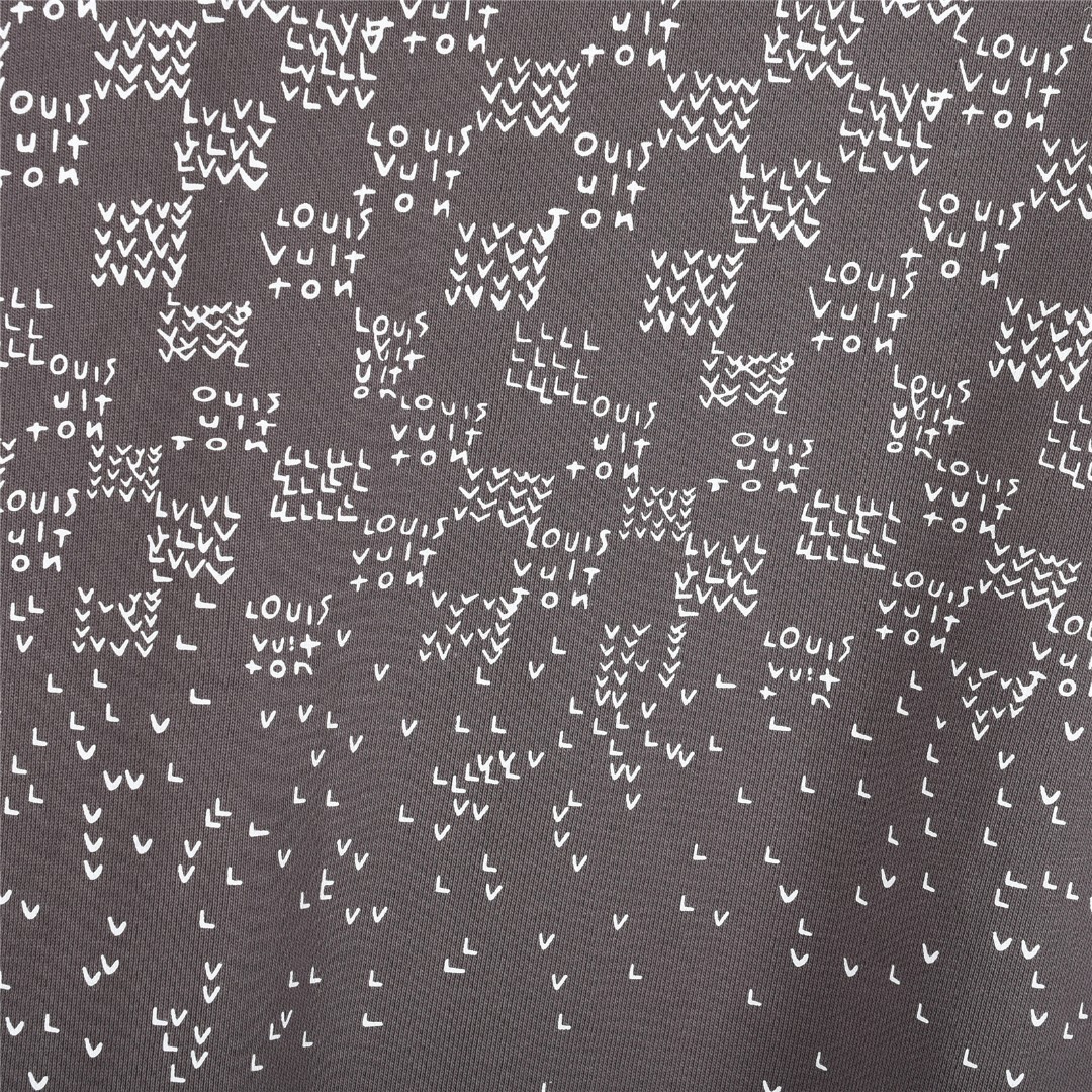 Louis Vuitton/路易威登 25Fw 渐变小飞机印花圆领卫衣 白色 黑色