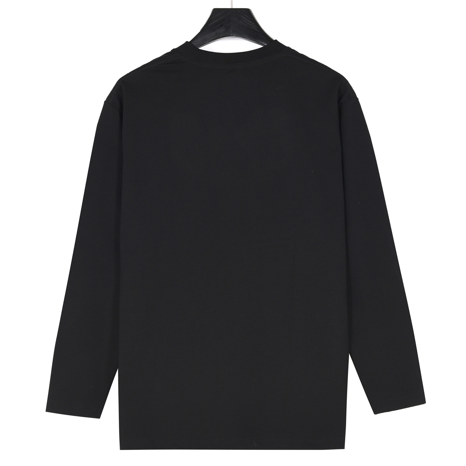 Burberry/巴宝莉 25Fw 胸前签名logo刺绣长袖T恤 黑色 白色