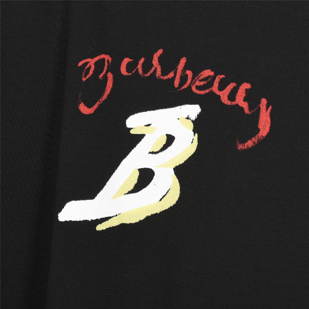 Burberry/巴宝莉 25Fw 字母帆船彩绘印花长袖T恤