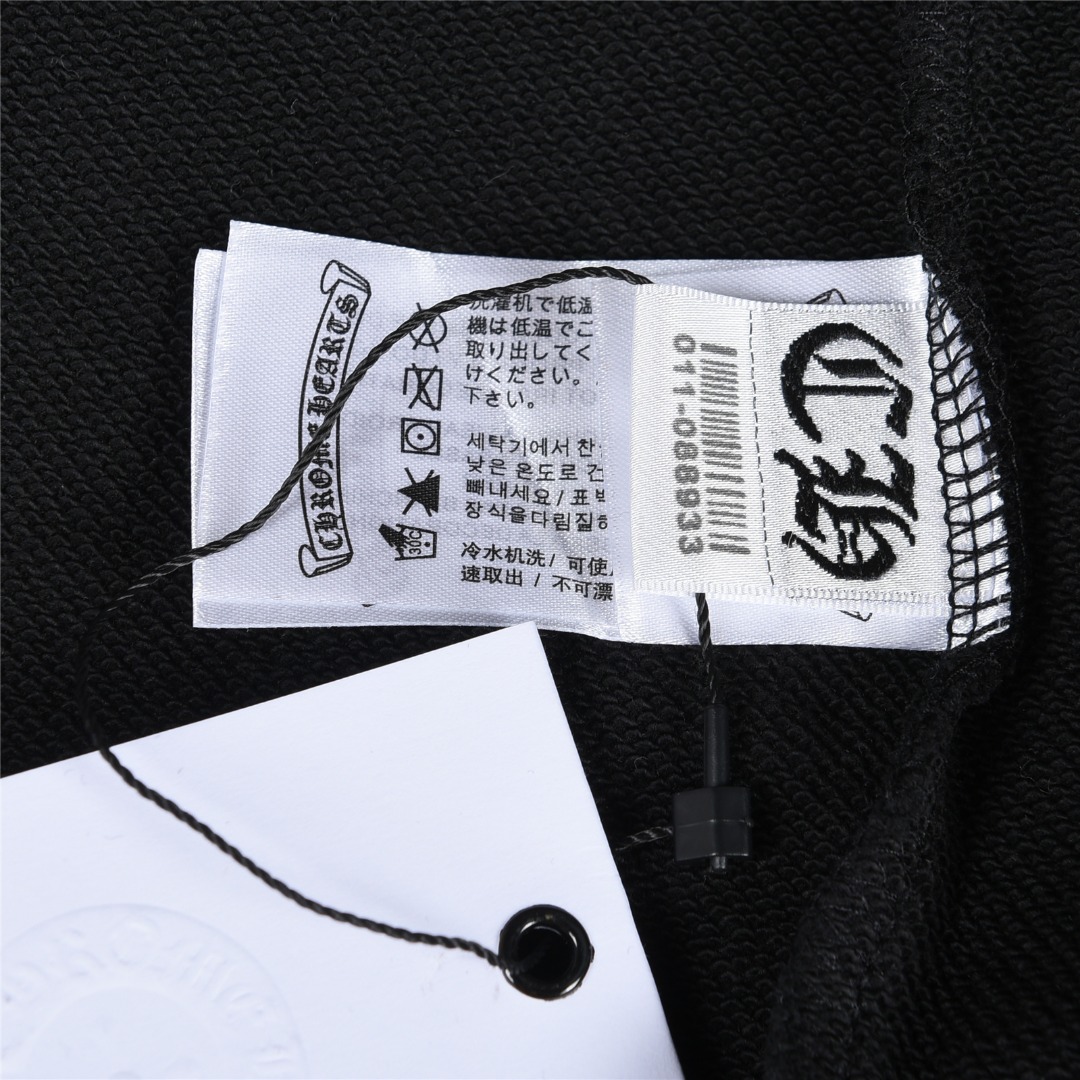 Chrome Hearts/克罗心 前后袖子十字梵文字母大幅印花logo卫衣 白色 黑色-Chinese UA Cheap High Quatity Brand Clothes Bags handbags Sneakers wholesale wholesaler seller from China Factory suppliers Fashion Clothing Shoes best Quality Beautiful Price Chrome Hearts/克罗心 前后袖子十字梵文字母大幅印花logo卫衣 白色 黑色