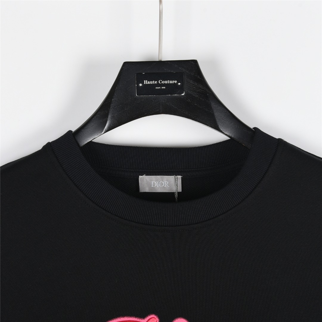 Dior/迪奥 25Fw 霓虹色刺绣字母logo圆领卫衣白色 黑色-Chinese UA Cheap High Quatity Brand Clothes Bags handbags Sneakers wholesale wholesaler seller from China Factory suppliers Fashion Clothing Shoes best Quality Beautiful Price Dior/迪奥 25Fw 霓虹色刺绣字母logo圆领卫衣白色 黑色