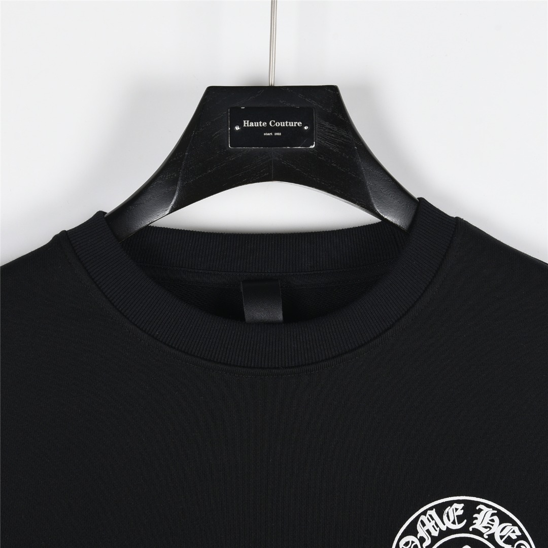 Chrome Hearts/克罗心 25Fw 经典马蹄十字架logo印花圆领卫衣 白色 黑色-Chinese UA Cheap High Quatity Brand Clothes Bags handbags Sneakers wholesale wholesaler seller from China Factory suppliers Fashion Clothing Shoes best Quality Beautiful Price Chrome Hearts/克罗心 25Fw 经典马蹄十字架logo印花圆领卫衣 白色 黑色