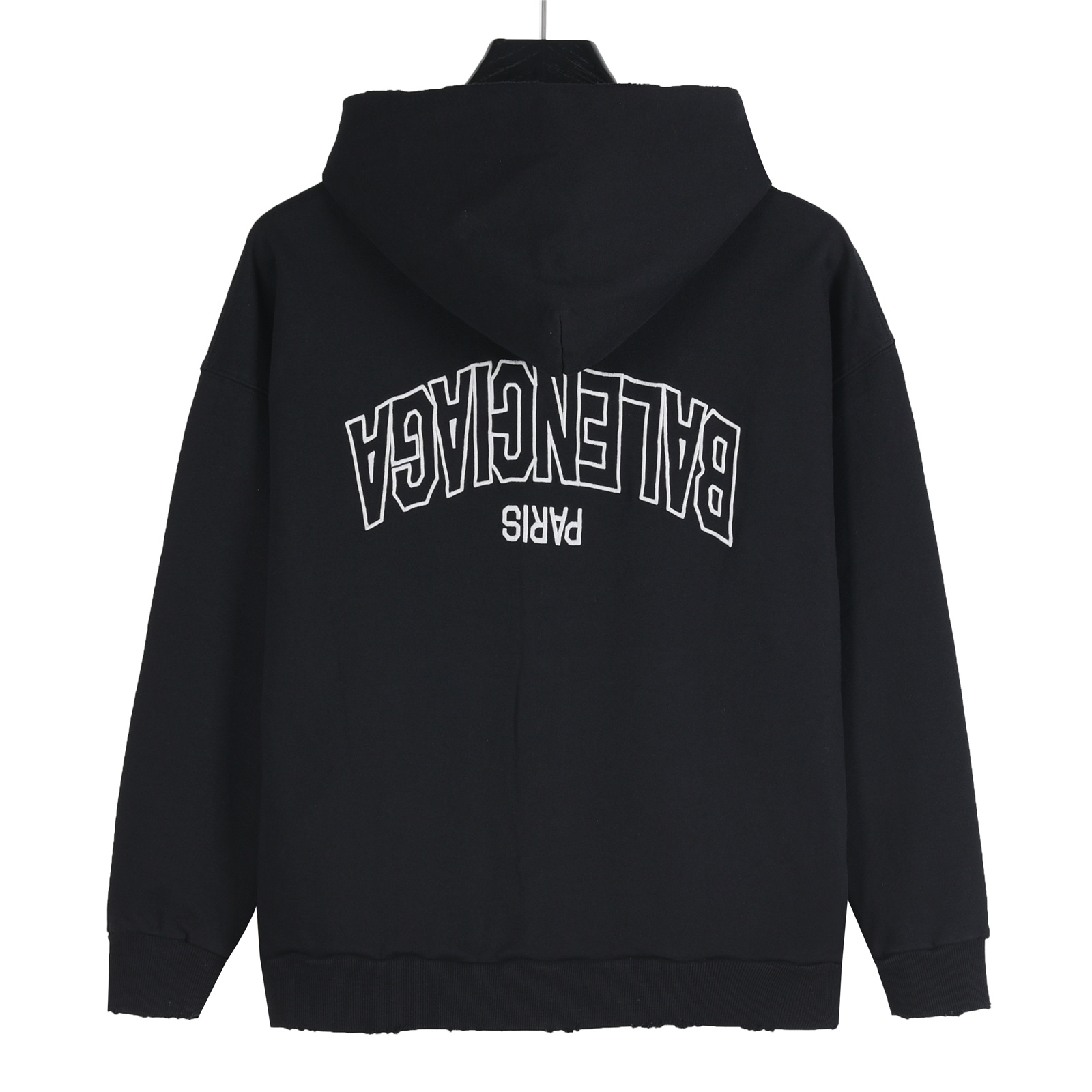 Balenciaga/巴黎世家 25Fw 后背倒立反转字母刺绣破洞双拉链外套 灰白 黑色-Chinese UA Cheap High Quatity Brand Clothes Bags handbags Sneakers wholesale wholesaler seller from China Factory suppliers Fashion Clothing Shoes best Quality Beautiful Price Balenciaga/巴黎世家 25Fw 后背倒立反转字母刺绣破洞双拉链外套 灰白 黑色