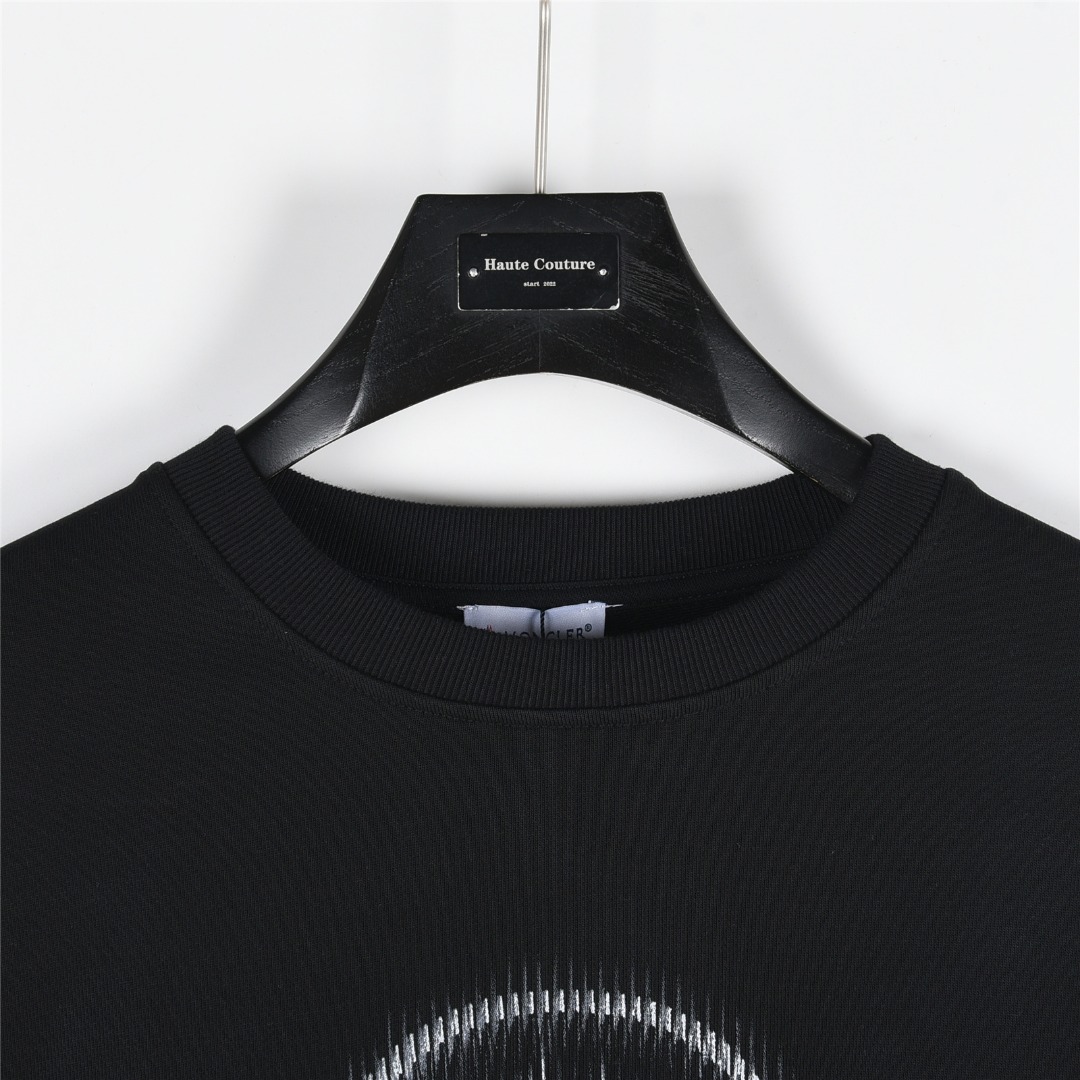 Moncler/蒙口 25Fw 重影印花手臂小标圆领卫衣