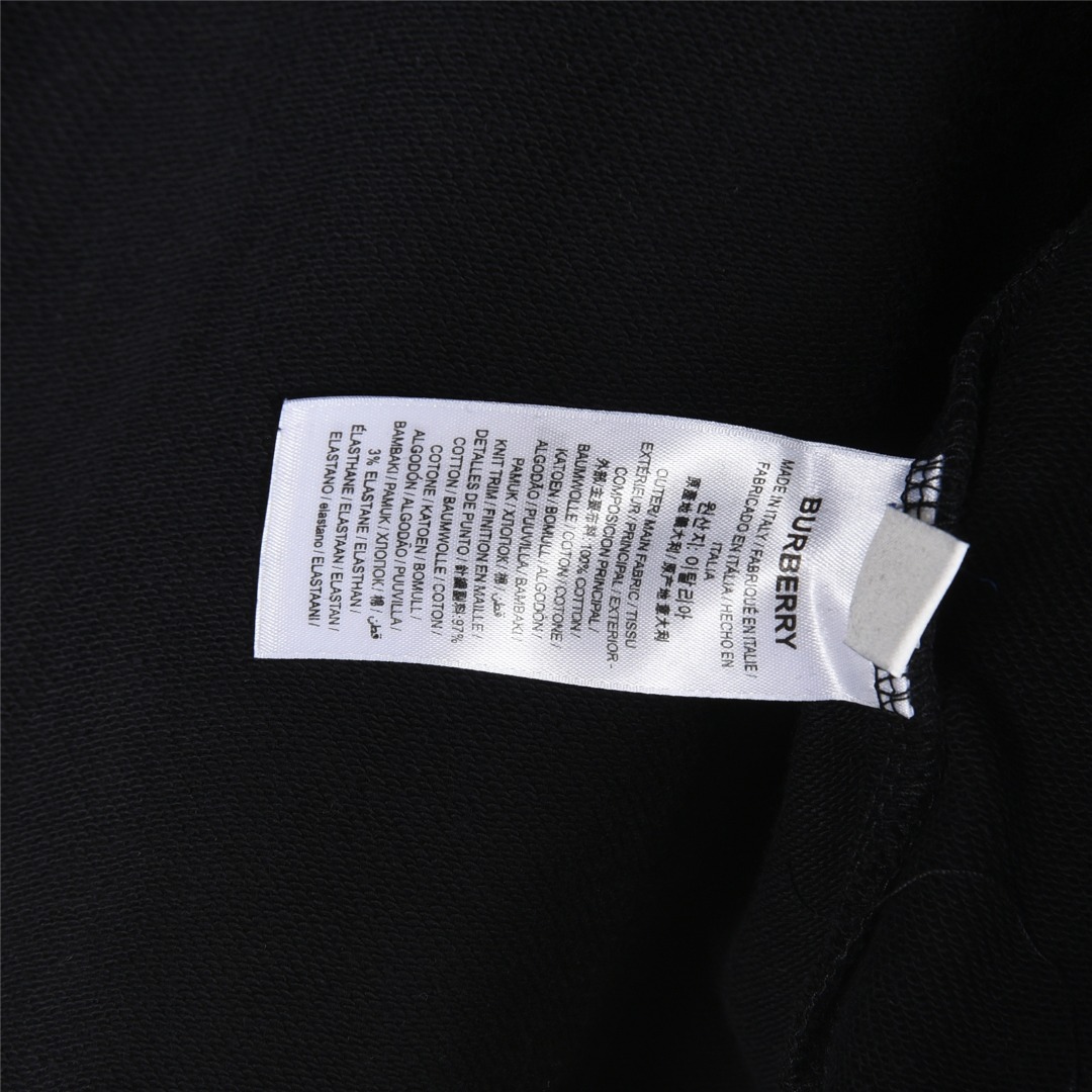 Burberry/巴宝莉 25Fw 侧边菱格纹织带战马刺绣双拉链套装外套 花灰色 黑色
