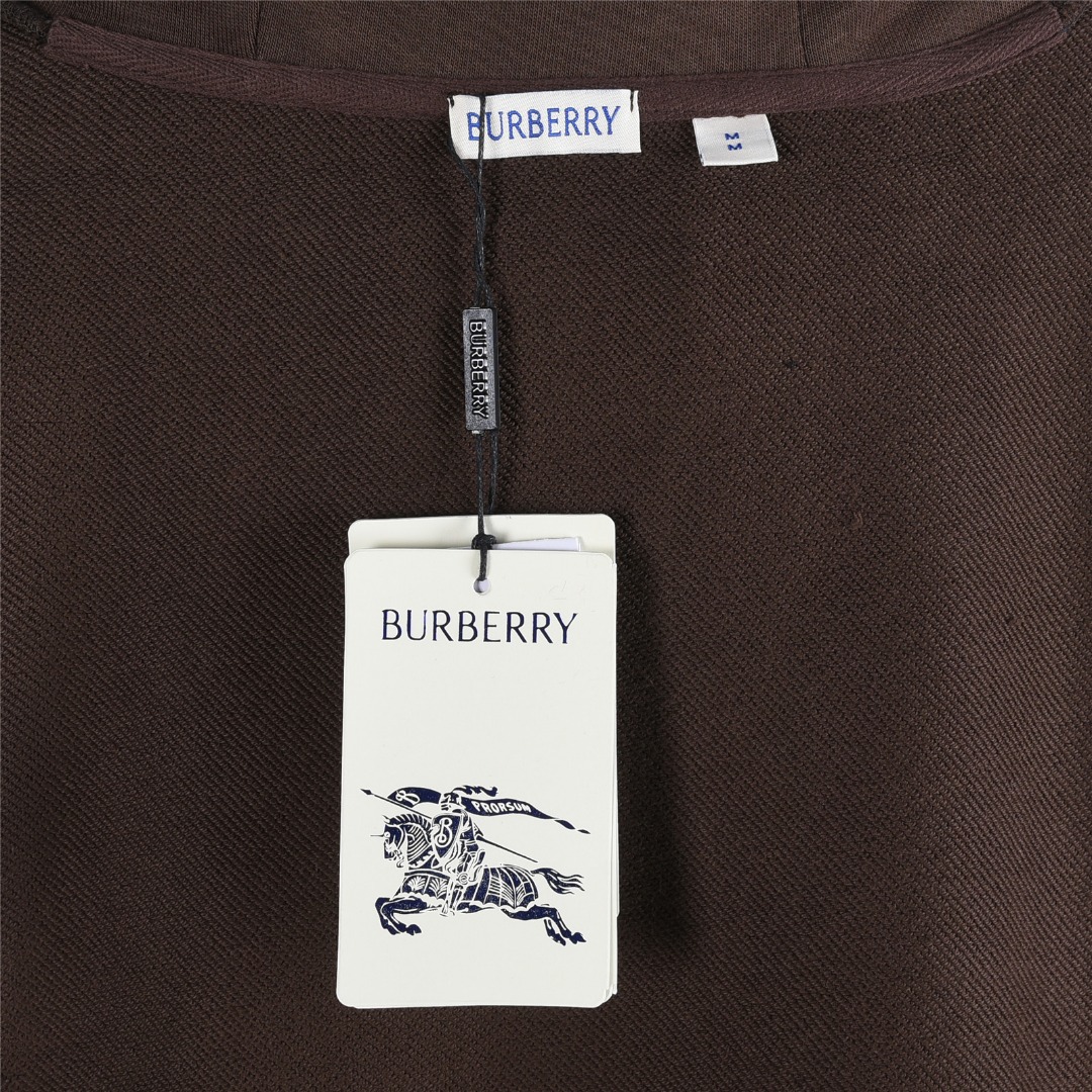 Burberry/巴宝莉 25Fw 胸前字母logo印花连帽卫衣 卡其色 棕褐色