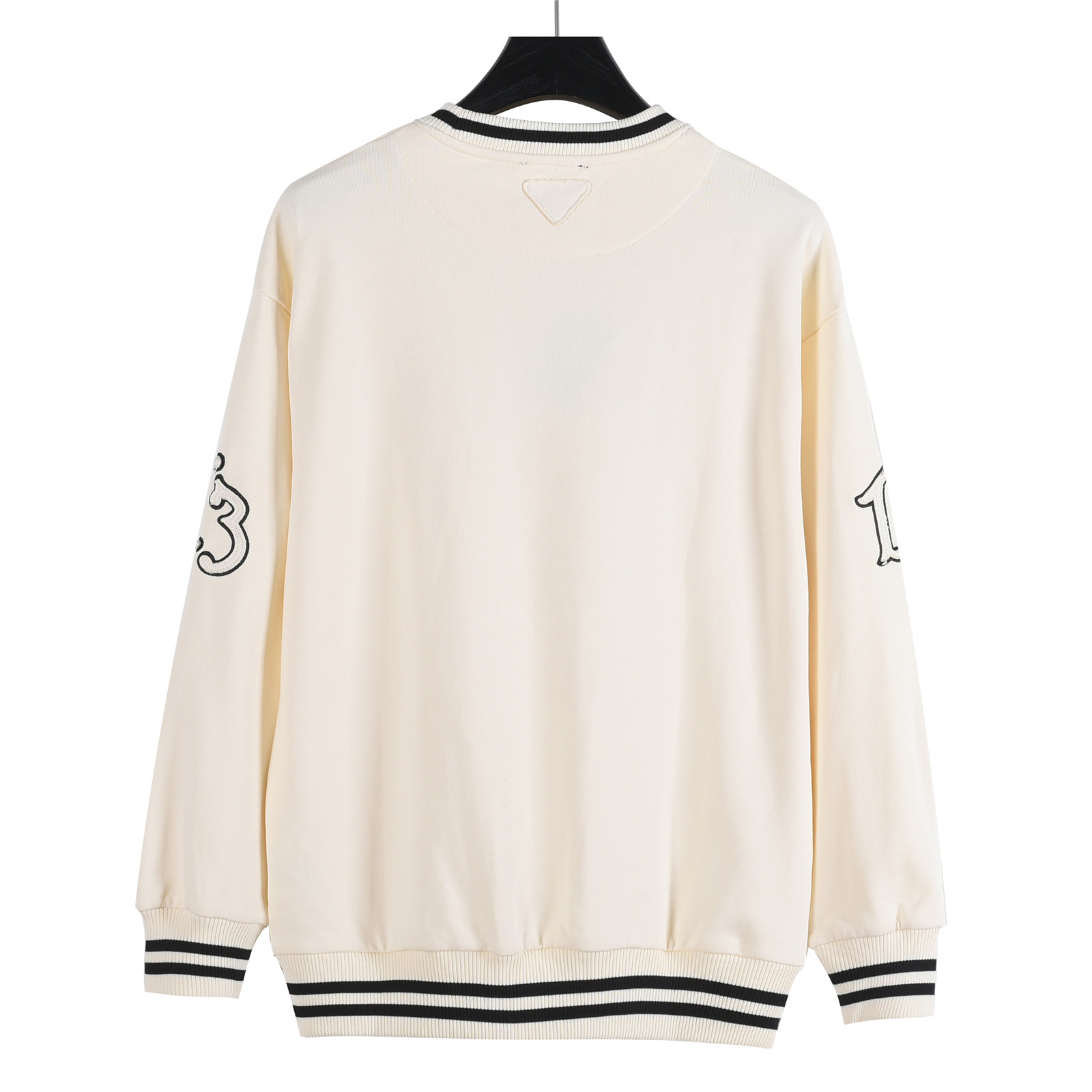 Prada 普拉达 25Fw 撞色螺纹贴布字母刺绣圆领卫衣-Chinese UA Cheap High Quatity Brand Clothes Bags handbags Sneakers wholesale wholesaler seller from China Factory suppliers Fashion Clothing Shoes best Quality Beautiful Price Prada 普拉达 25Fw 撞色螺纹贴布字母刺绣圆领卫衣