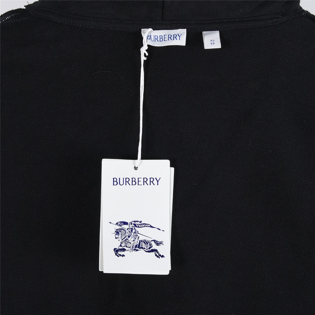 Burberry/巴宝莉 25Fw 经典麦穗字母满身印花logo圆领卫衣 黑色 白色