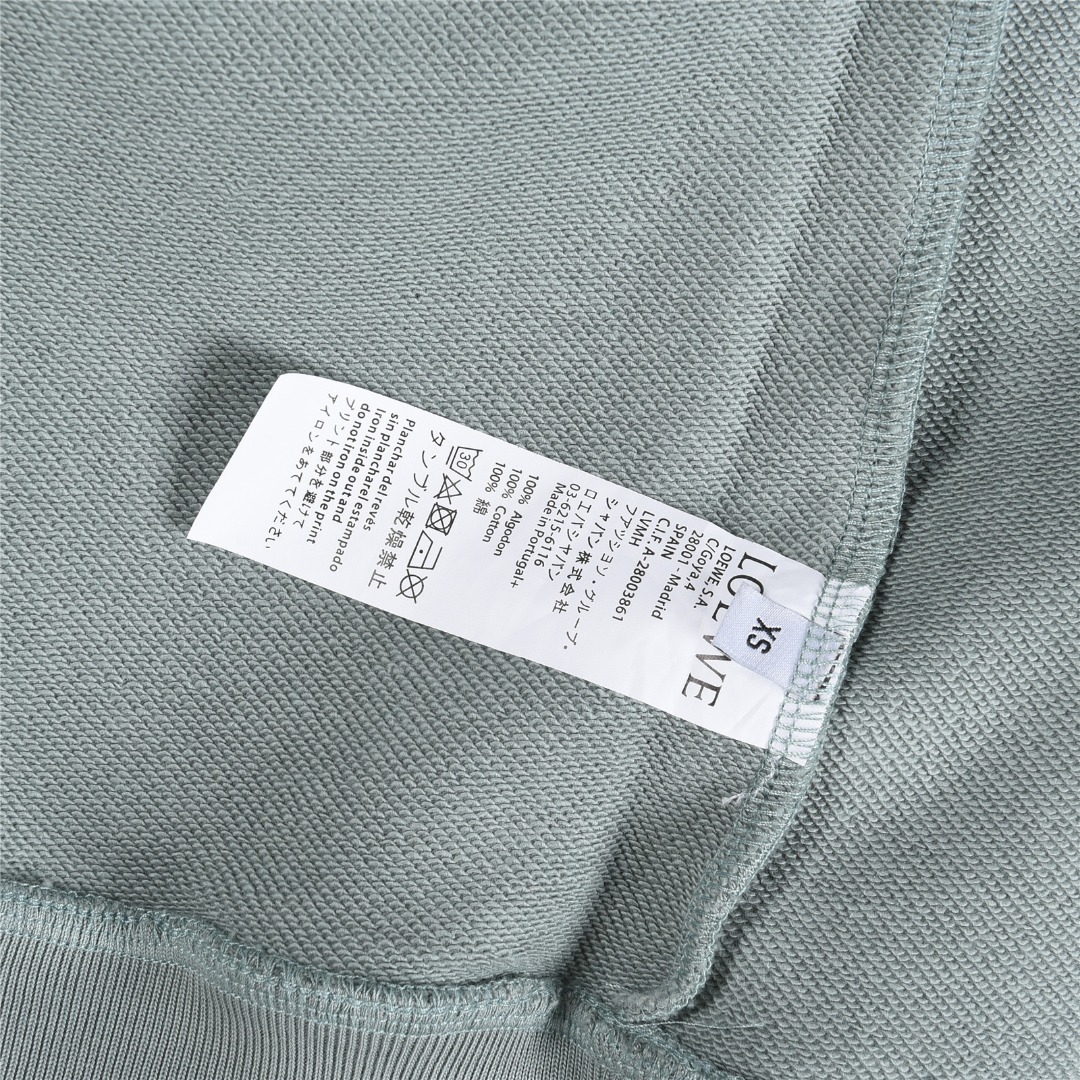 Loewe/罗意威 25Fw 彩色流苏拼色刺绣logo圆领卫衣黑色 白色 蓝色