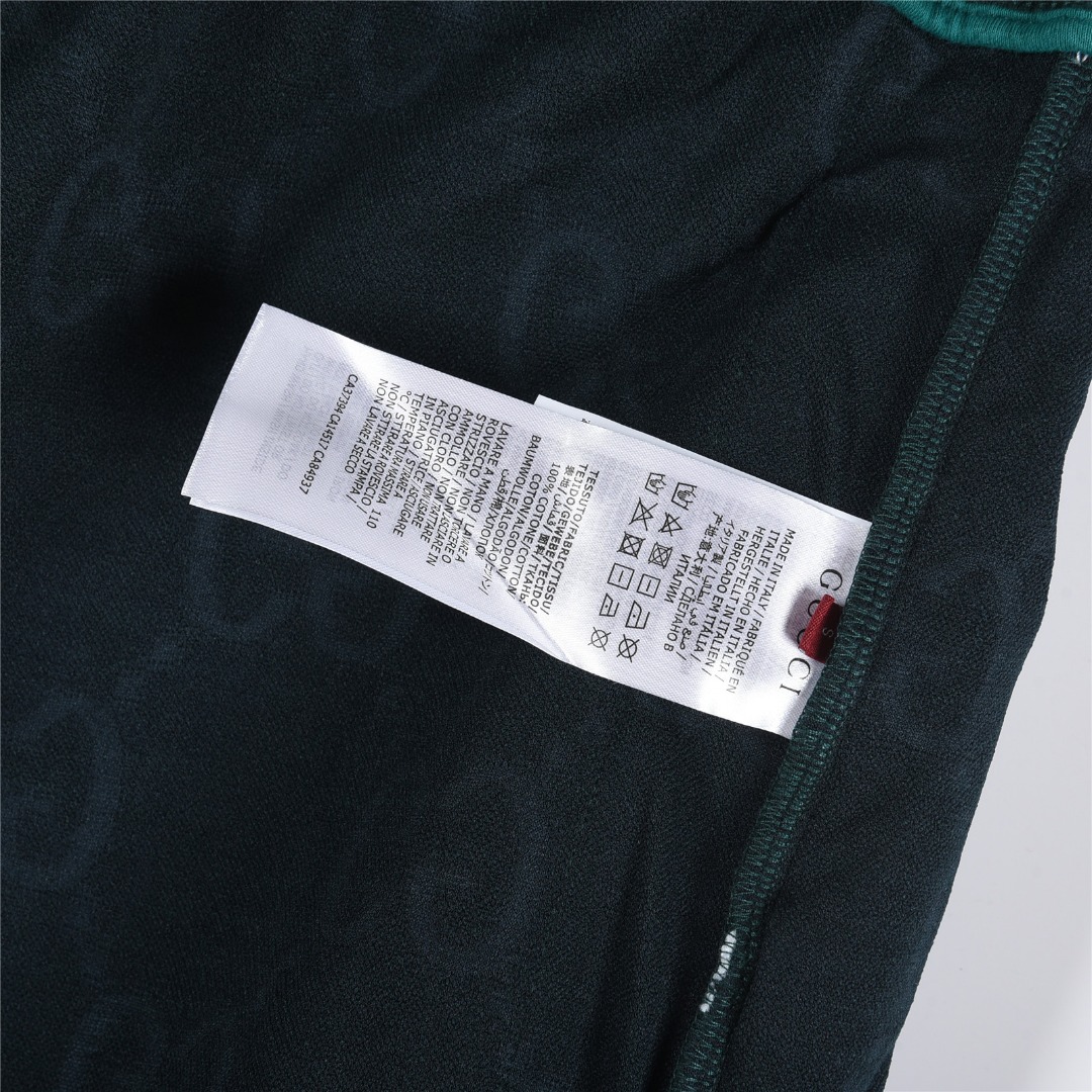 Gucci/古驰 25Fw 全幅双G提花红绿条织带套装运动长裤